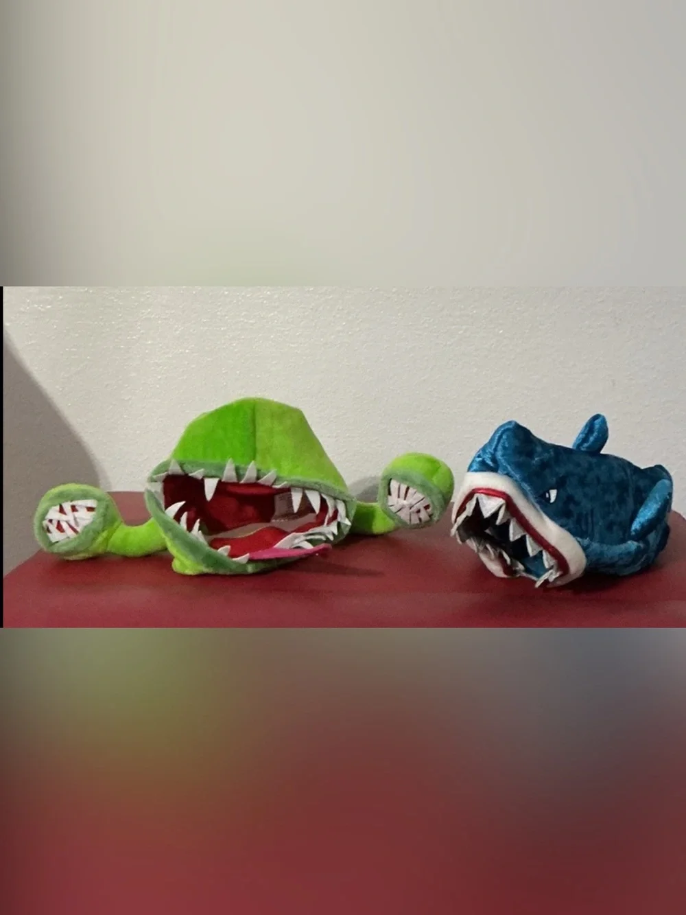 Lot of 2 thrills & chills pet dog cat Halloween costumes Venus Fly Trap Shark S